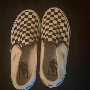 checkered vans size 8
